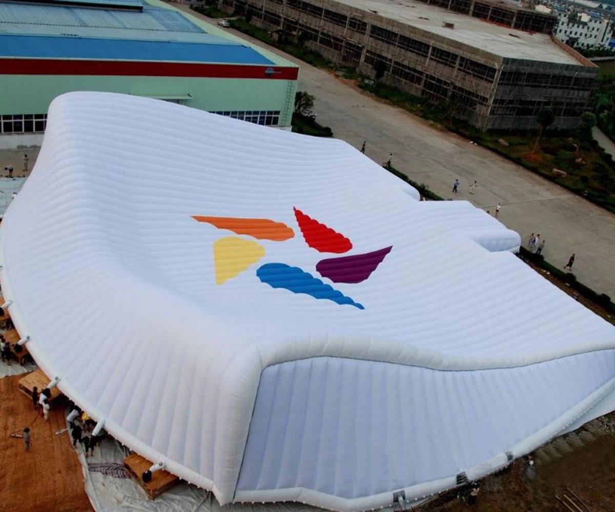 Exhibition hall air supported dome construction